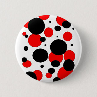 Badge Rond 5 Cm rouge et noir