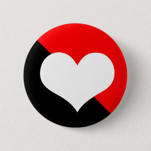 Badge Rond 5 Cm Rouge et noir
