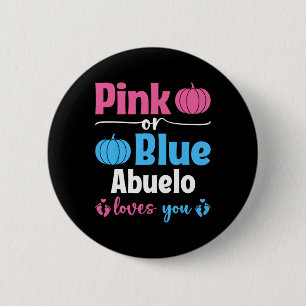 Badge Rond 5 Cm Rouge Ou Bleu Abuelo Aime Vous Citrouille Genre Re
