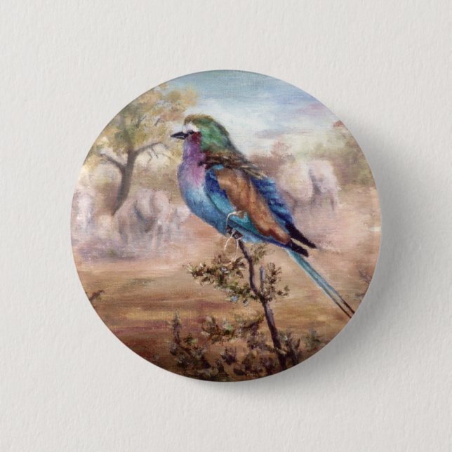Badge Rond 5 Cm Rouleau africain (Devant)