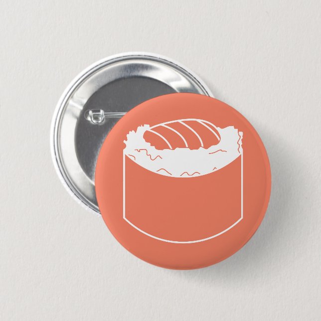 Badge Rond 5 Cm rouleau de sushi (Devant & derrière)