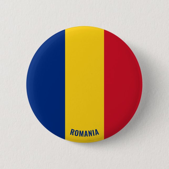 Badge Rond 5 Cm Roumanie Drapeau charmant patriotique (Devant)