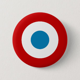 Badge Rond 5 Cm Rounde de la Révolution Française Cocarde Tricolor