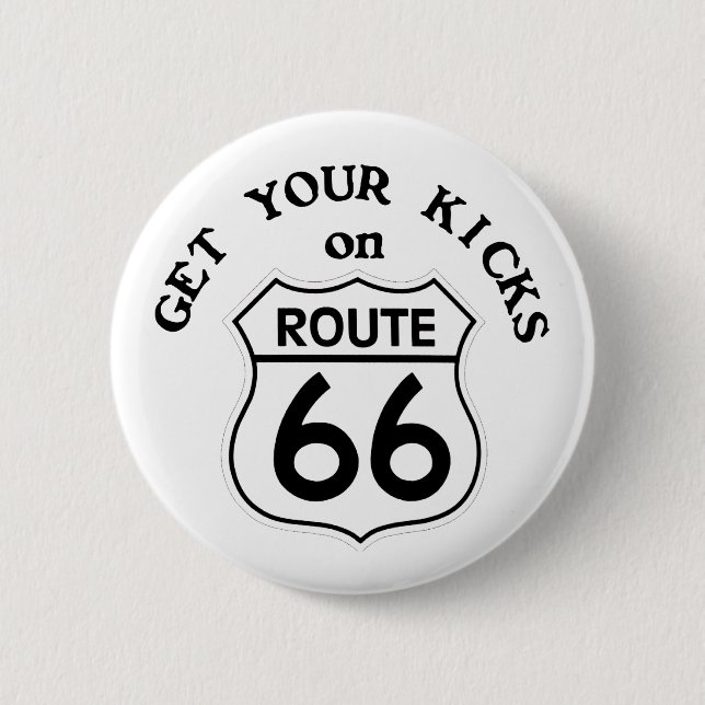 Badge Rond 5 Cm route66 (Devant)