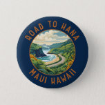 Badge Rond 5 Cm Route vers Hana Maui Hawaii Circle en détresse rét<br><div class="desc">Route vers Hana dans un style vectoriel. L'autoroute Hana Highway est un tronçon de 100 km des routes Hawaii 36 et 360 qui relie Kahului à la ville de Hana,  dans l'est de Maui.</div>