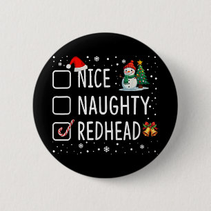 Badge Rond 5 Cm Roux roux Noël Pantalon de Noël drôle de Père Noël