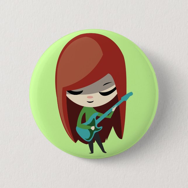 Badge Rond 5 Cm Roxie Rockstar (Devant)