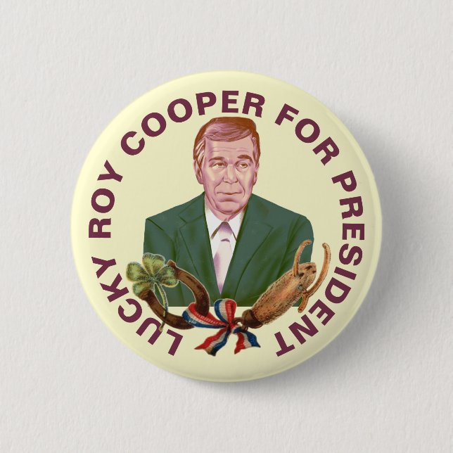 Badge Rond 5 Cm Roy Cooper pour President 2024 Button (Devant)