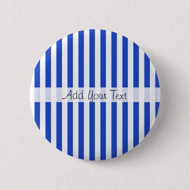 Badge Rond 5 Cm Royal Blue Combination Stripes par Shirley Taylor (Devant)
