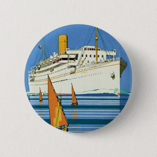 Badge Rond 5 Cm Royal Mail "Atlantis Cruises"