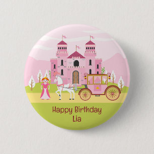 Badge Rond 5 Cm Royal Princess Girl Birthday Party