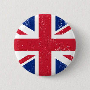 Badge Rond 5 Cm Royaume-Uni Grande-Bretagne Angleterre anglais dra