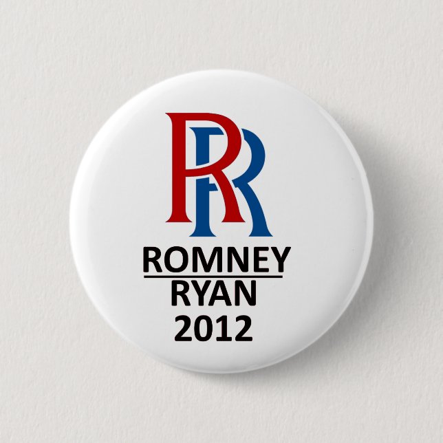 Badge Rond 5 Cm Rr Romney Ryan '12 (Devant)