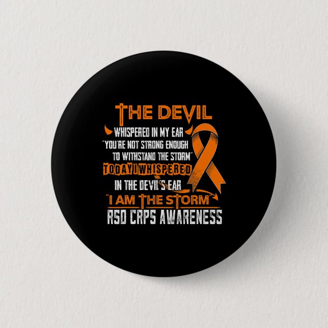 Badge Rond 5 Cm Rsd Crps Conscience Je Suis Le Diable De La Tempêt (Devant)