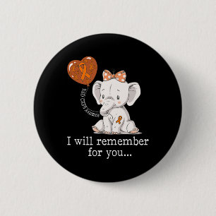 Badge Rond 5 Cm Rsd Crps Sensibilisation Eléphant