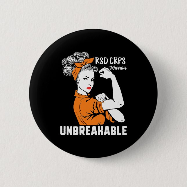 Badge Rond 5 Cm Rsd Crps Sensibilisation Guerrier Complexe Régiona (Devant)