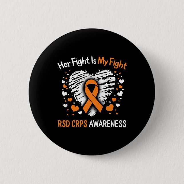 Badge Rond 5 Cm RSD CRPS Sensibilisation Son Combattre Le Complexe (Devant)