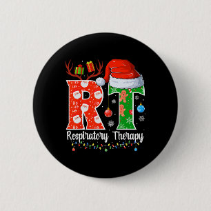 Badge Rond 5 Cm Rt Noël Respiratoire Thérapie Noël Rt Noël