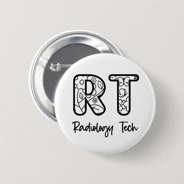 Badge Rond 5 Cm RT Rad Technician (Devant & derrière)