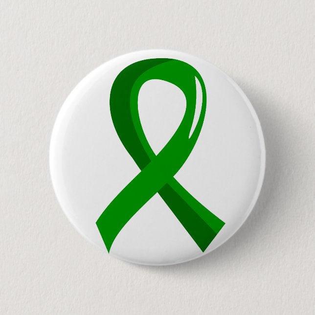 Badge Rond 5 Cm Ruban 3 de vert de santé mentale (Devant)