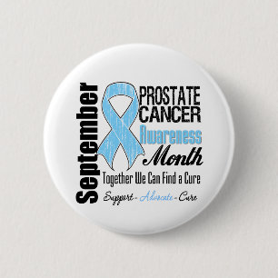 Badge Rond 5 Cm Ruban affligé par mois de conscience de cancer de