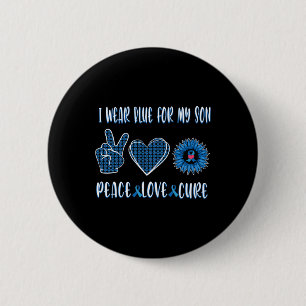 Badge Rond 5 Cm Ruban Bleu À Mon Fils Novembre Sensibilisation au