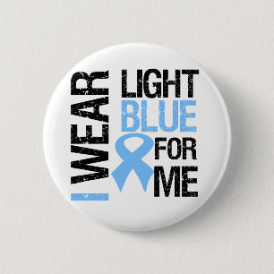 Badge Rond 5 Cm Ruban bleu-clair de cancer de la prostate pour moi