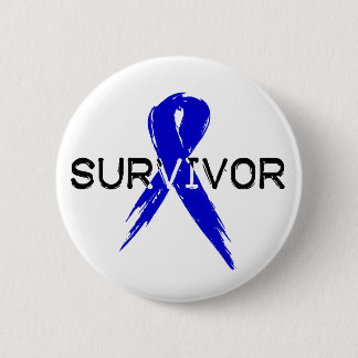 Badge Rond 5 Cm Ruban bleu - survivant