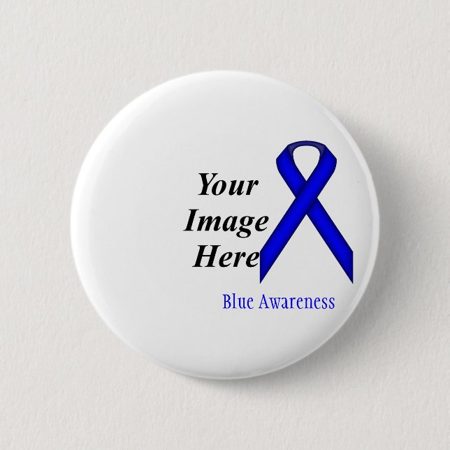 Badge Rond 5 Cm Ruban Blue Standard par Kenneth Yoncich (Devant)
