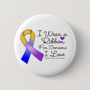 Badge Rond 5 Cm Ruban Cancer de la vessie Quelqu'un que j'aime
