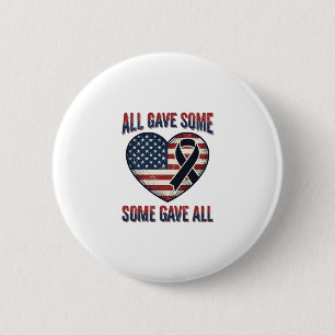 Badge Rond 5 Cm Ruban cardiaque commémoratif patriotique Vêtement 