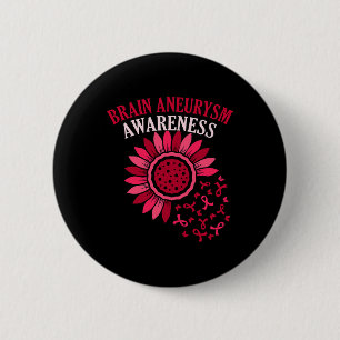 Badge Rond 5 Cm Ruban Cerveau Aneurysme Mois de sensibilisation Su