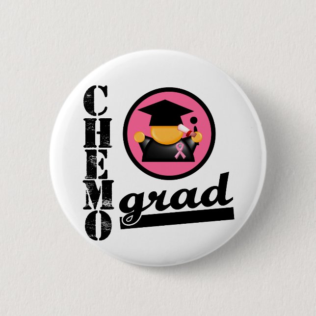 Badge Rond 5 Cm Ruban chimo Grad Cancer du sein (Devant)