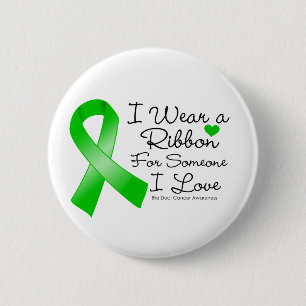 Badge Rond 5 Cm Ruban cholagogue de Cancer quelqu'un amour d'I