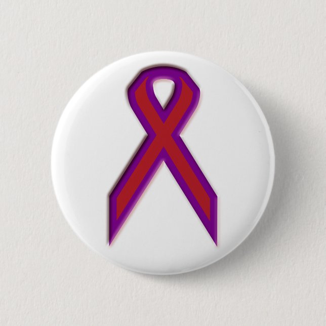 Badge Rond 5 Cm Ruban chronique de conscience de migraine - Pin (Devant)