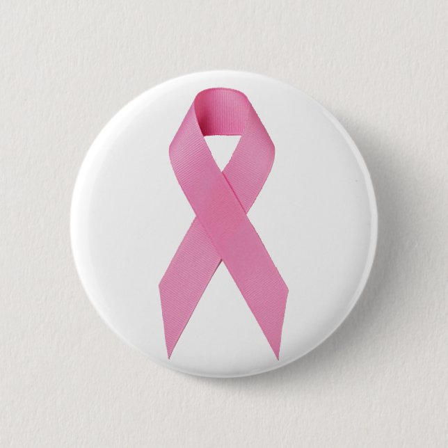 Badge Rond 5 Cm Ruban de cancer du sein (Devant)