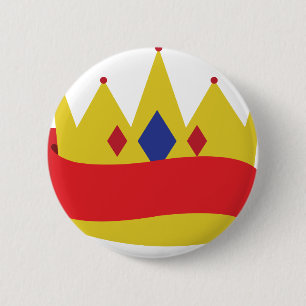 Badge Rond 5 Cm Ruban de couronne