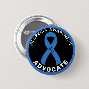 Badge Rond 5 Cm Ruban de défense de la sensibilisation à l'alopéci