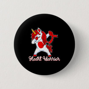 Badge Rond 5 Cm Ruban de guerrier de cœur Maladie cardiaque Dabbin