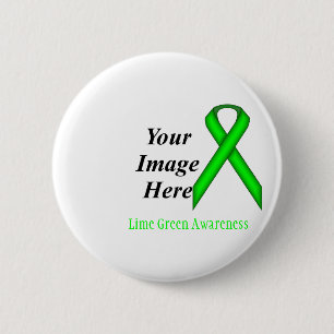 Badge Rond 5 Cm Ruban de la Lime Green Standard par Kenneth Yoncic