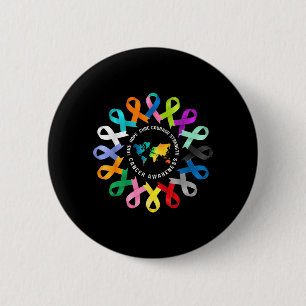Badge Rond 5 Cm Ruban de la lutte contre le cancer Tous les cancer