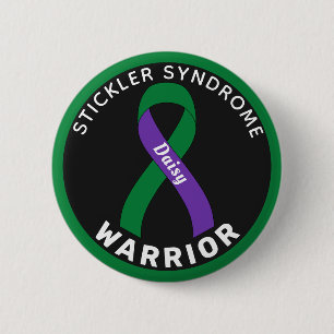 Badge Rond 5 Cm Ruban de la lutte contre le syndrome de Stickler B