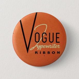 Badge Rond 5 Cm Ruban de l'écriture de code Vogue vintage