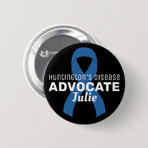 Badge Rond 5 Cm Ruban de plaidoyer pour la maladie de Huntington B