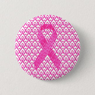 Badge Rond 5 Cm Ruban de rose de mois de cancer du sein