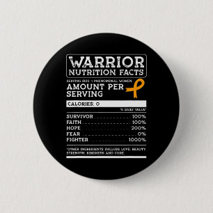 Badge Rond 5 Cm Ruban de sensibilisation à la leucémie du guerrier