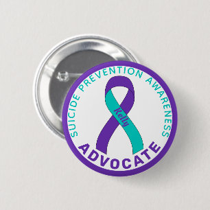 Badge Rond 5 Cm Ruban de sensibilisation à la prévention du suicid