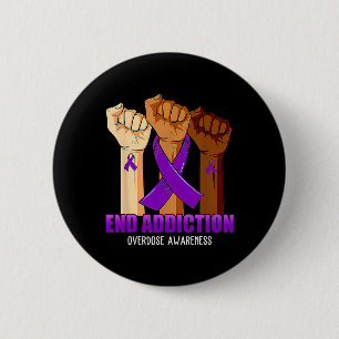 Badge Rond 5 Cm Ruban de sensibilisation à la surdose