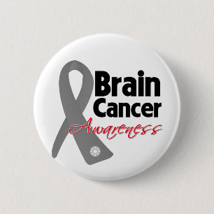 Badge Rond 5 Cm Ruban de sensibilisation au cancer du cerveau