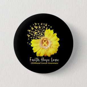 Badge Rond 5 Cm Ruban de sensibilisation au cancer infantile Espoi